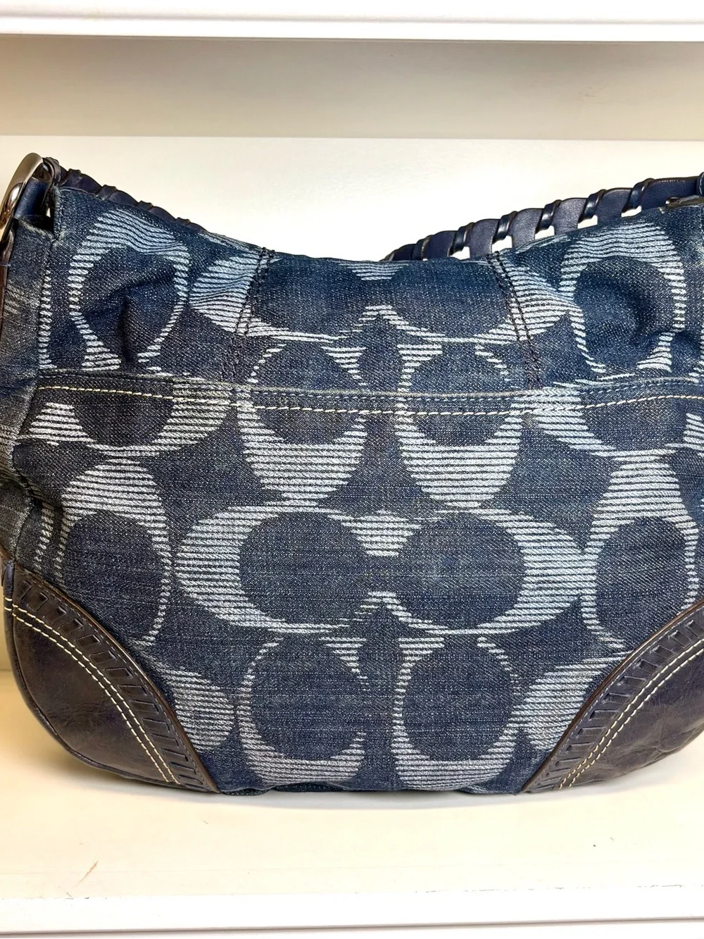 Coach Poppy Denim Shoulder Bag